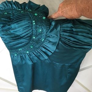 Shirt teal prom dress